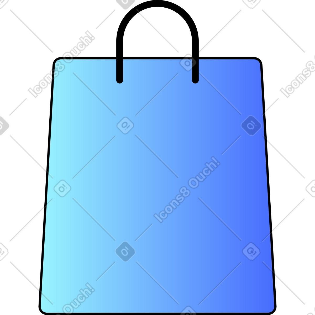 Gradient shopper illustration in Azure style download in PNG, SVG