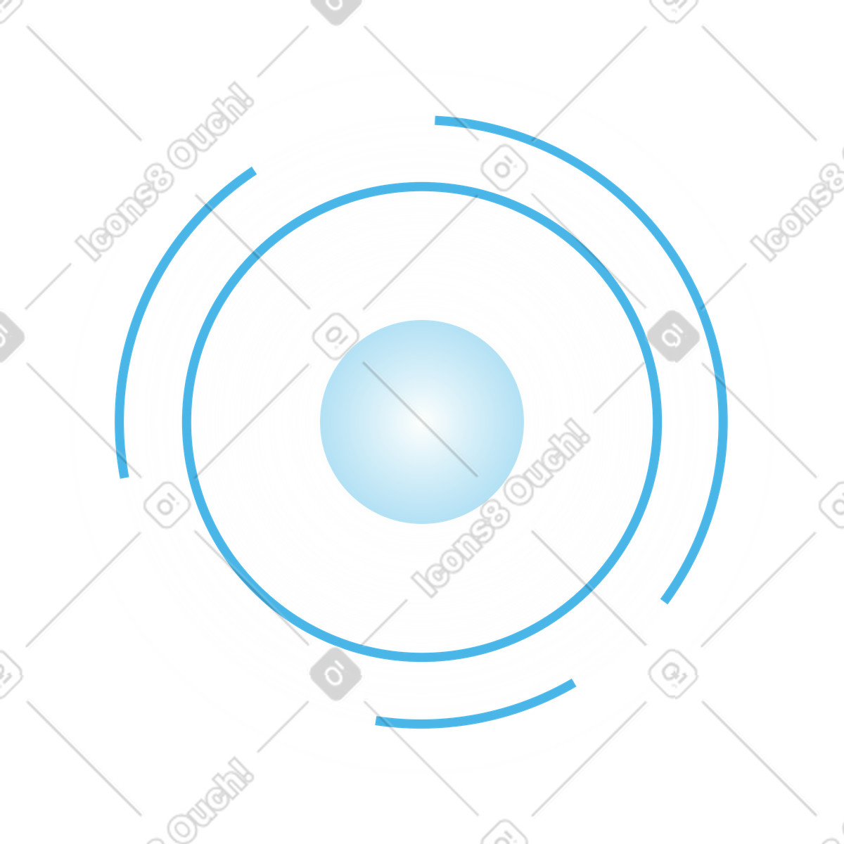 Lighting circle with decor illustration in Quantum style download in PNG, SVG