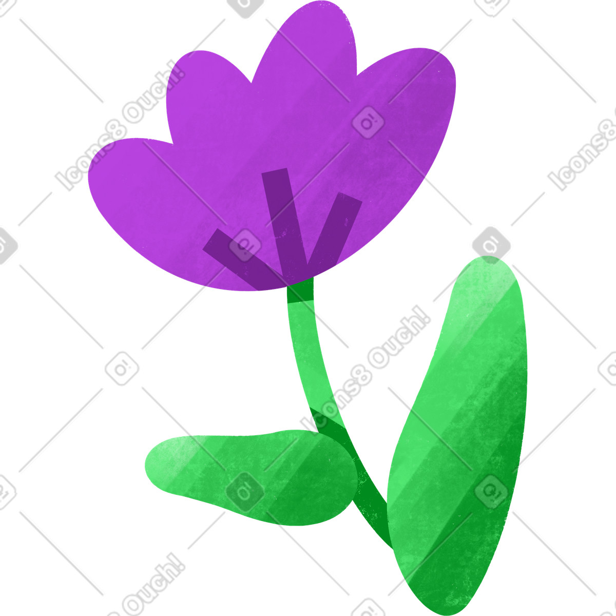 Bonbon スタイルの Purple flower のイラストをPNG、SVG形式でダウンロード