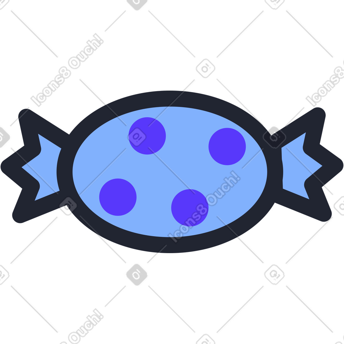Süßigkeiten-Illustration im Pablita-Stil als Download in PNG, SVG