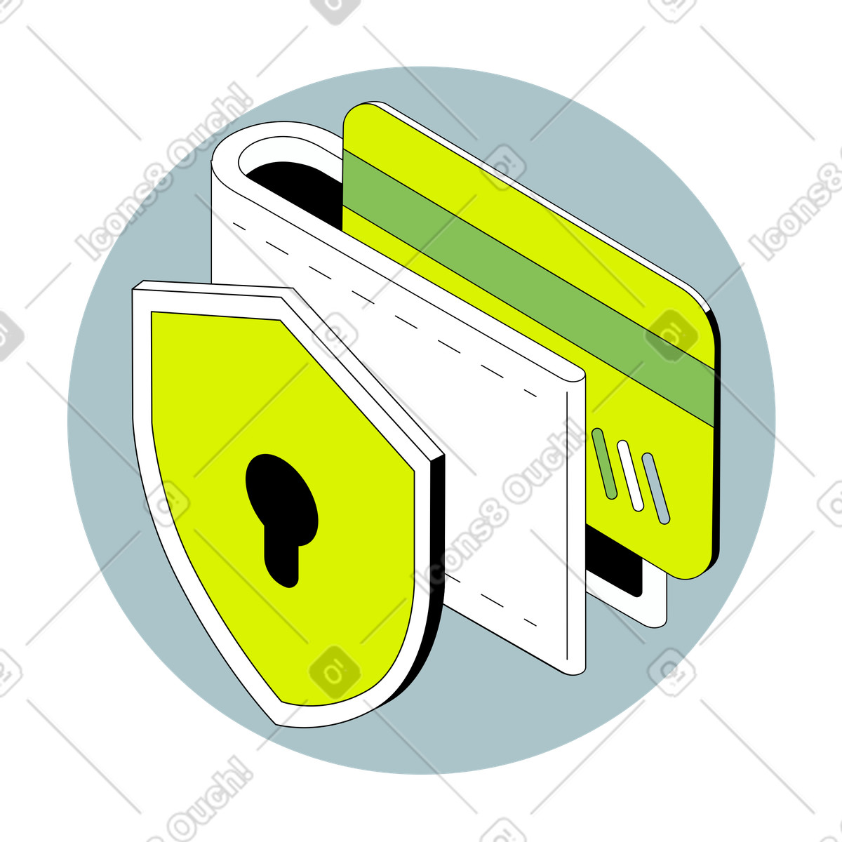 Ilustración Isometric money protection icon en estilo a descargar en PNG y SVG