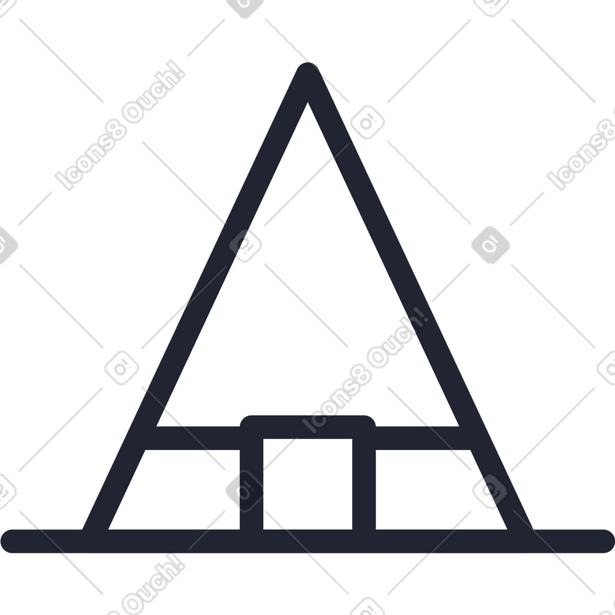 Ilustração de Chapéu bruxa na frente em no estilo Pablita para baixar em PNG, SVG