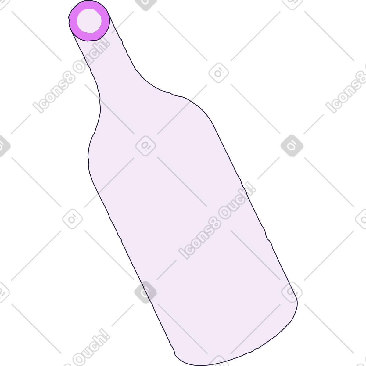 Ilustração de Garrafa em no estilo Conifer para baixar em PNG, SVG