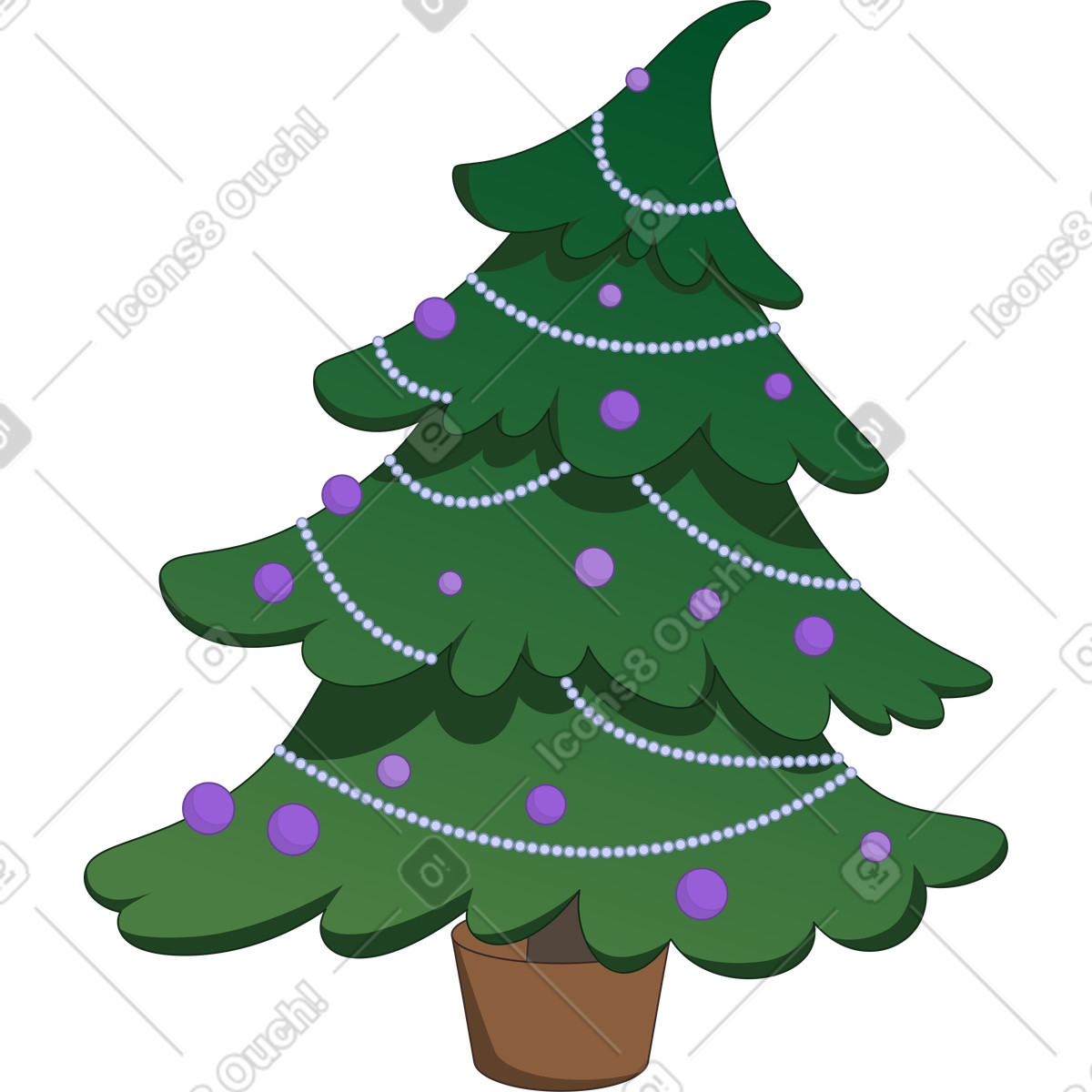 下载 Santa Camp 风格的 树 插画，支持 PNG、SVG 格式
