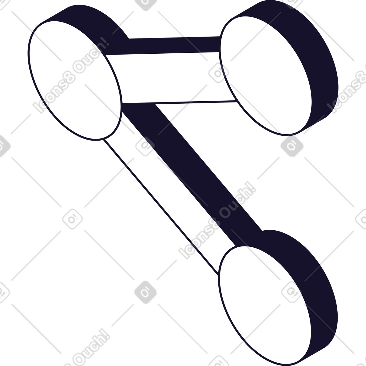 White link icon illustration in Node style download in PNG, SVG
