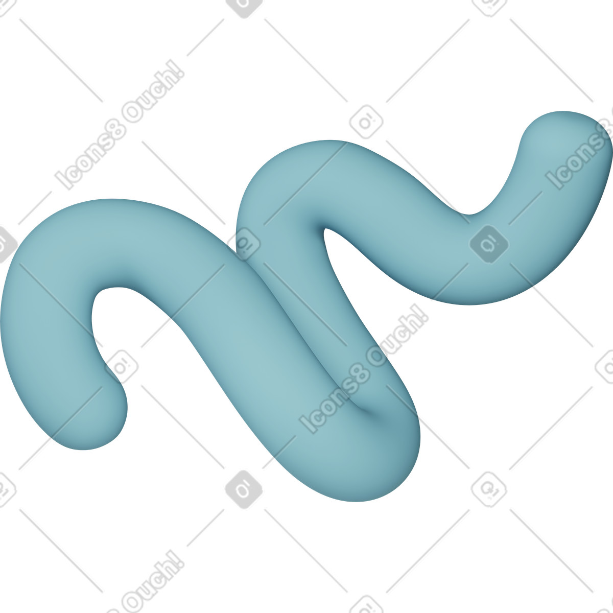 Ilustração de Twisted line em no estilo 3D Casual life para baixar em PNG, SVG