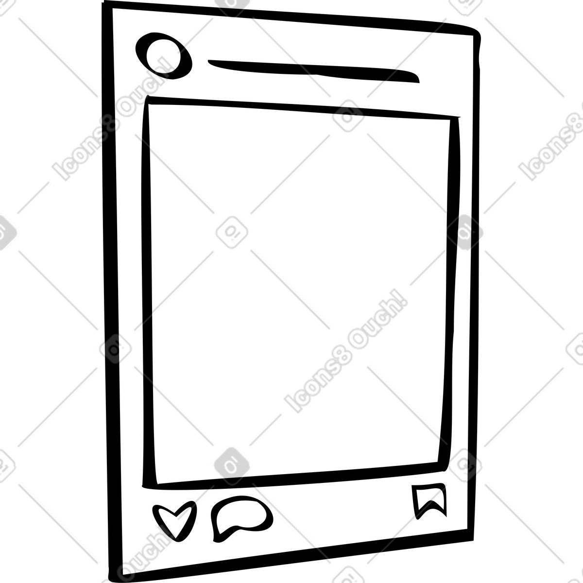 Post sui social media illustrazione in stile Journal scarica in PNG, SVG