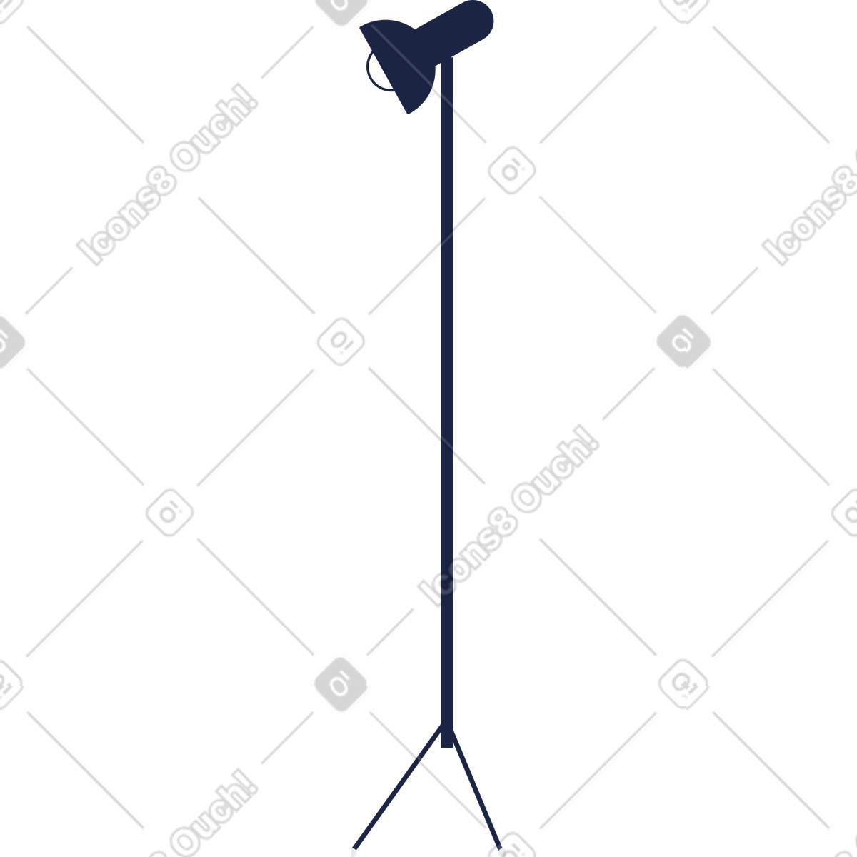 Ilustración Lámpara de estudio fotográfico en estilo Urban Line a descargar en PNG y SVG
