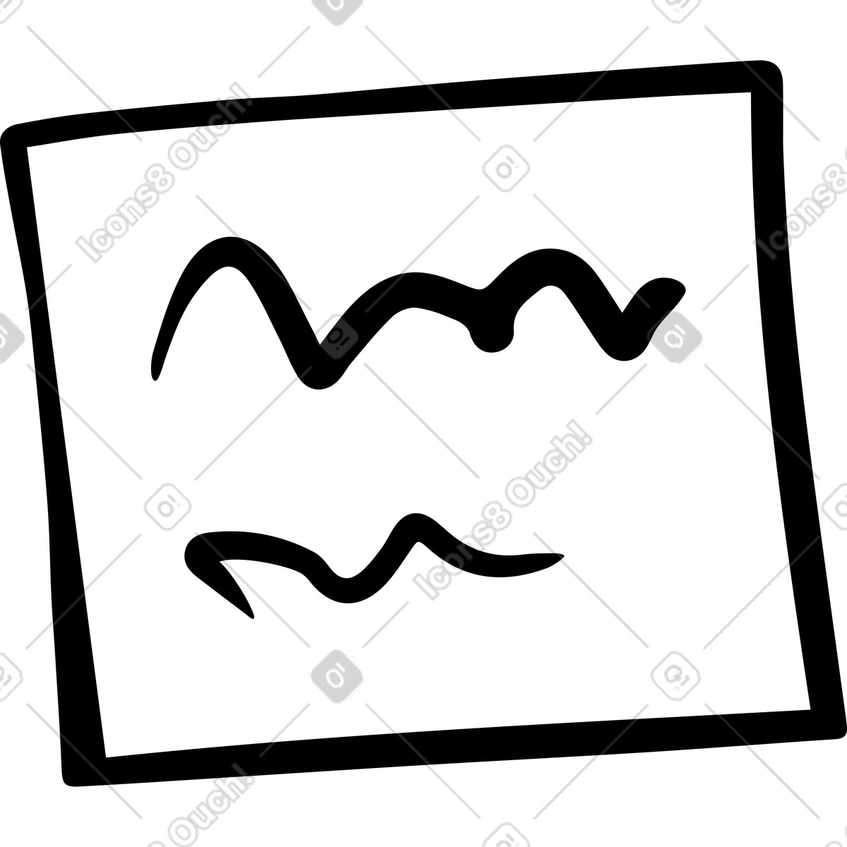Square sticker illustration in Journal style download in PNG, SVG