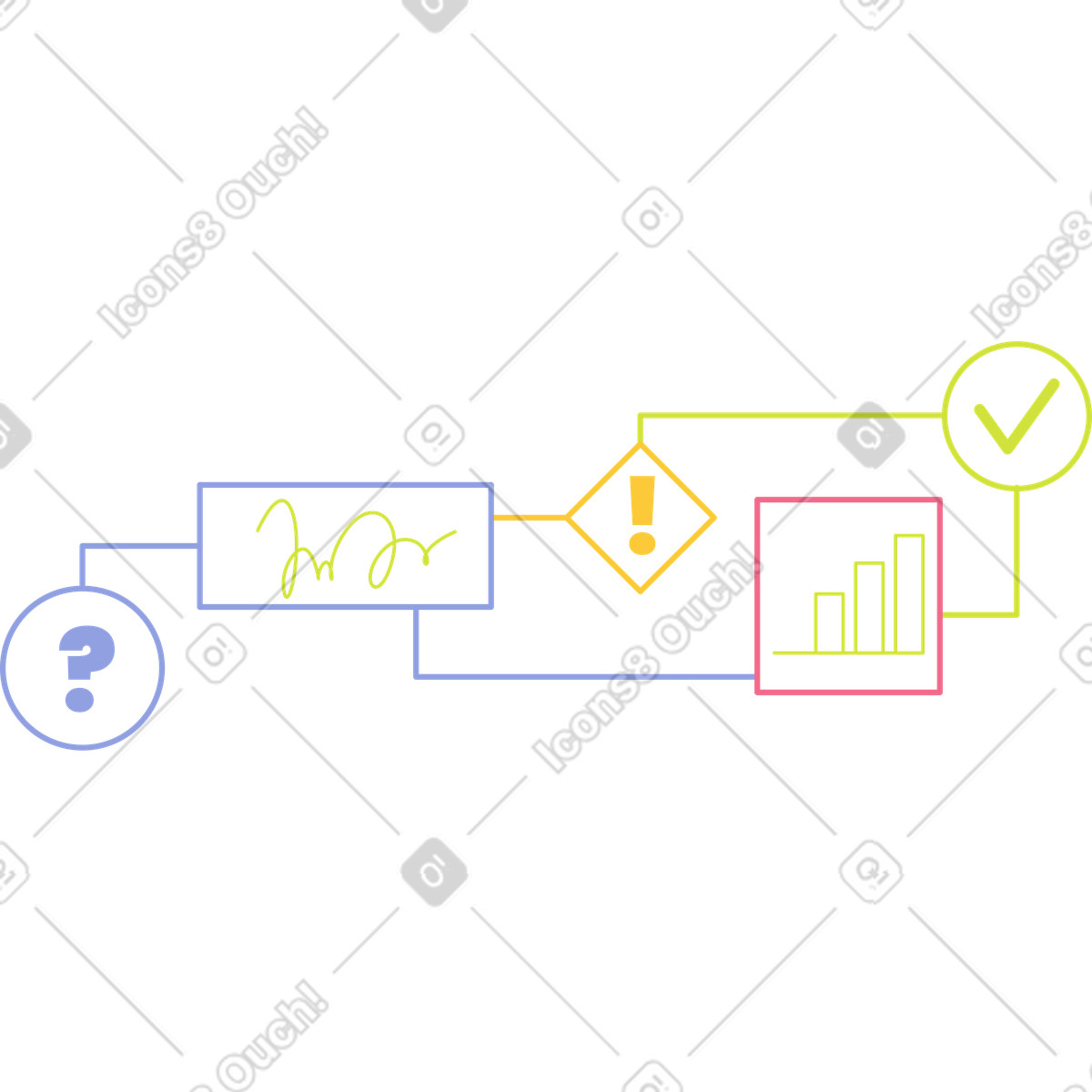 Multi-level scheme animated illustration in Juicy style download in GIF, Lottie (JSON), AE
