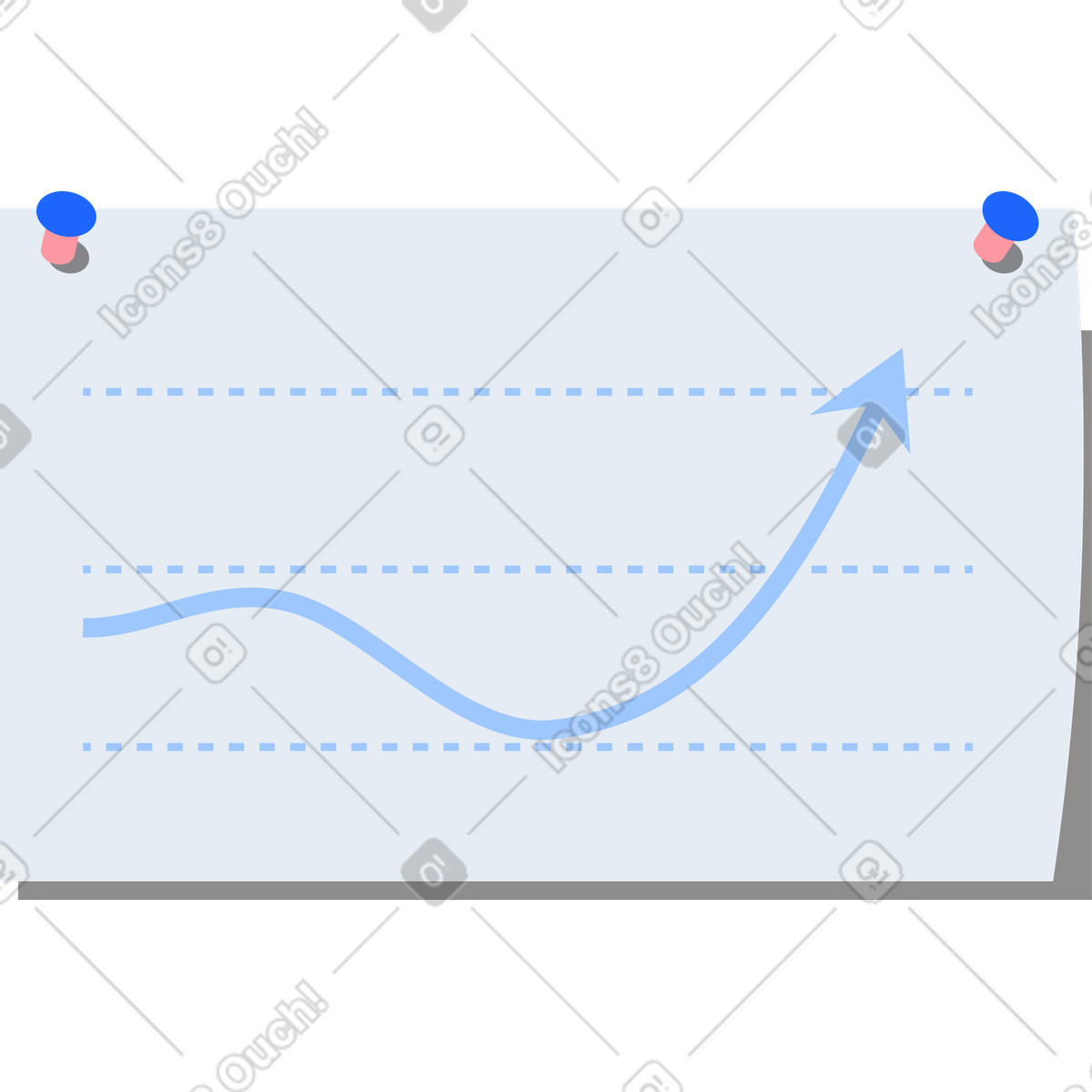 下载 Editorial 风格的 带有向上箭头的图表 插画，支持 PNG、SVG 格式