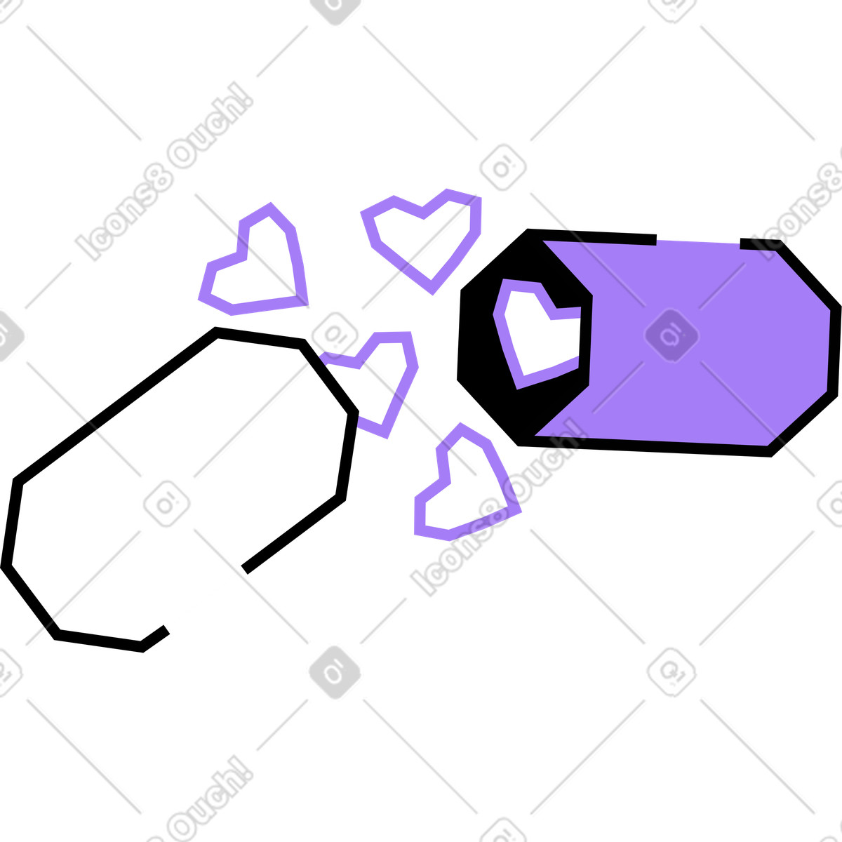 Illustration Pilule avec médicament dans le style Amethyst à télécharger aux formats PNG, SVG