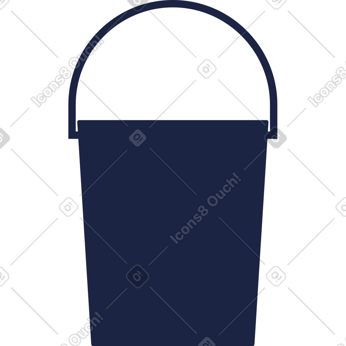 Eimer-Illustration im Urban Line-Stil als Download in PNG, SVG