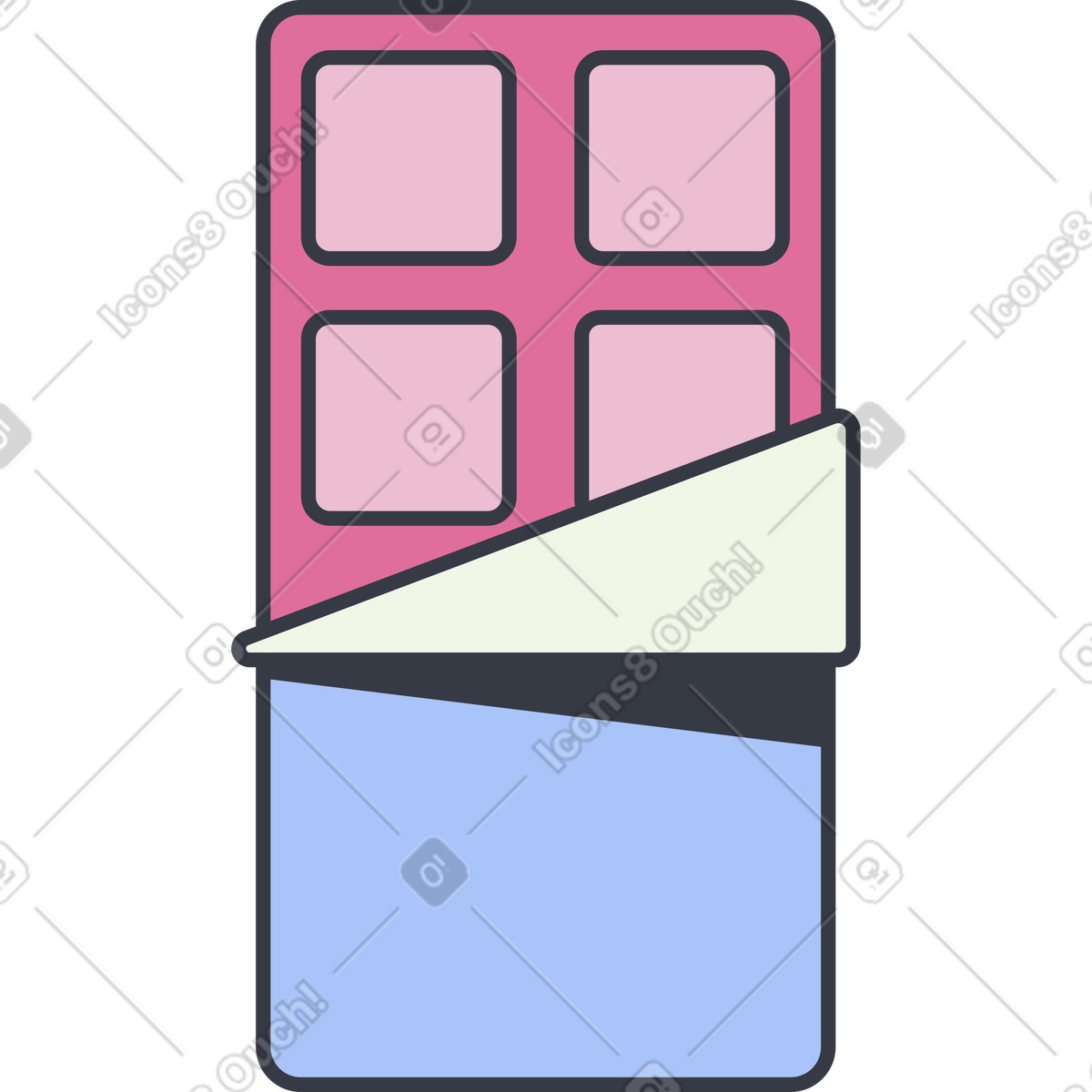 Ilustración Barra de chocolate en estilo Abstract a descargar en PNG y SVG