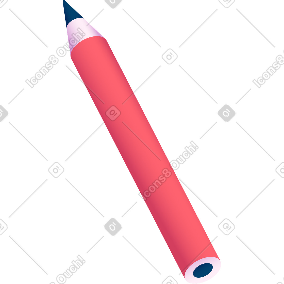 Illustration Crayon rouge dans le style Colors à télécharger aux formats PNG, SVG