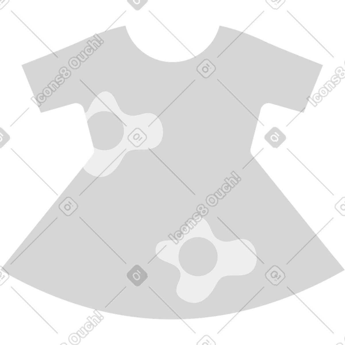 Dress illustration in Clip style download in PNG, SVG