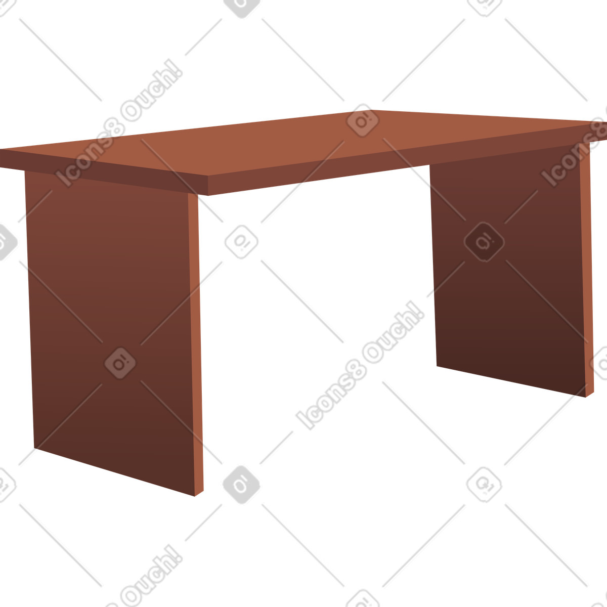 Bürotisch-Illustration im Vivid-Stil als Download in PNG, SVG