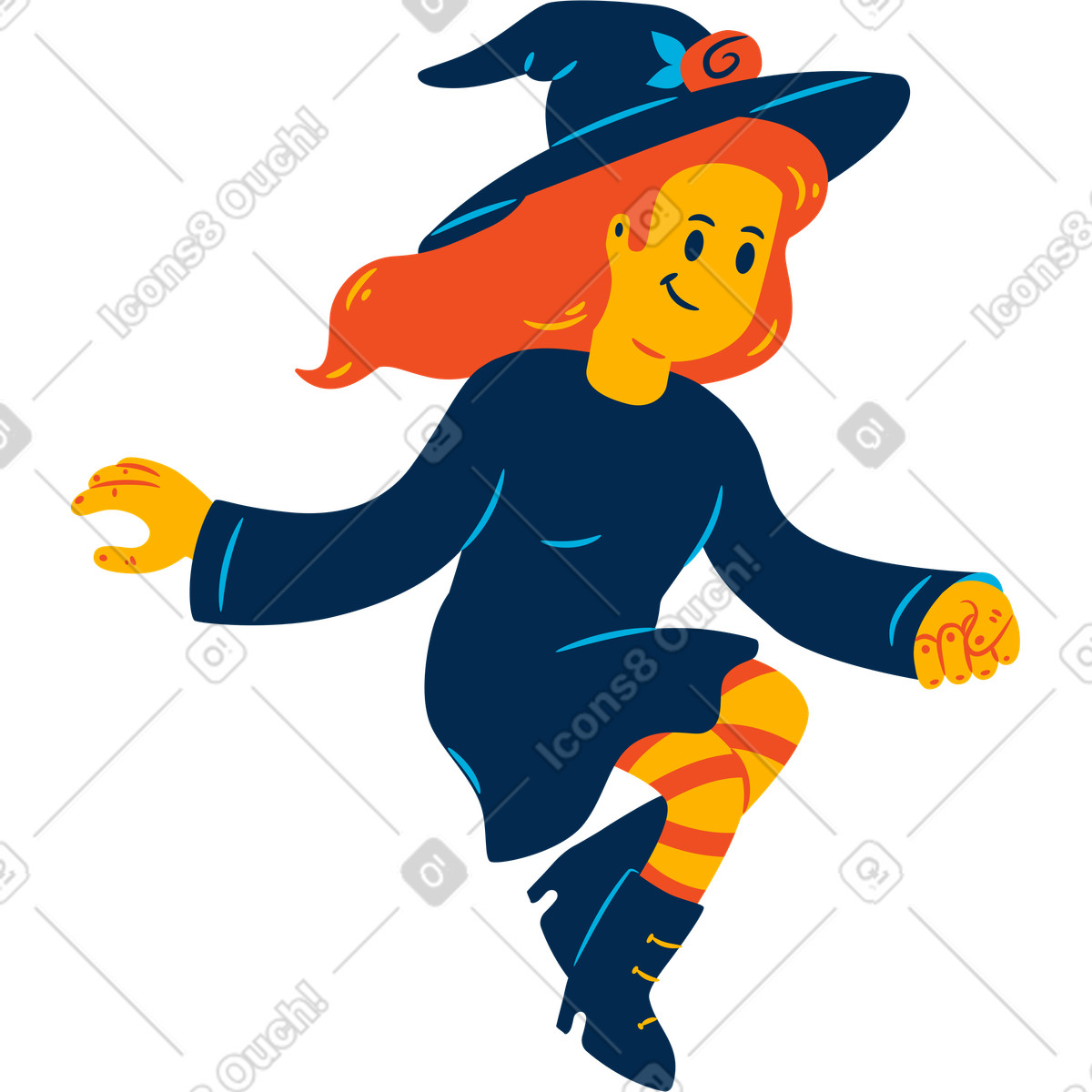 下载 Flame 风格的 巫婆 插画，支持 PNG、SVG 格式