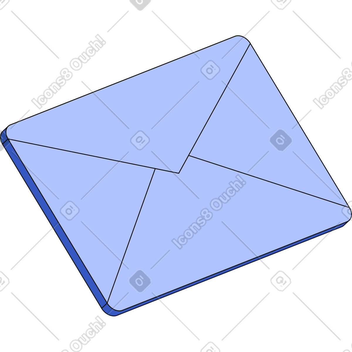 Ilustração de Envelope com uma carta em no estilo Techny para baixar em PNG, SVG