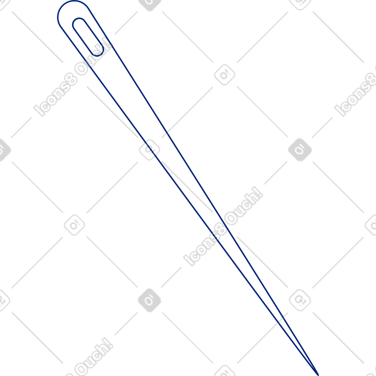 Needle illustration in Neo-Sakura style download in PNG, SVG