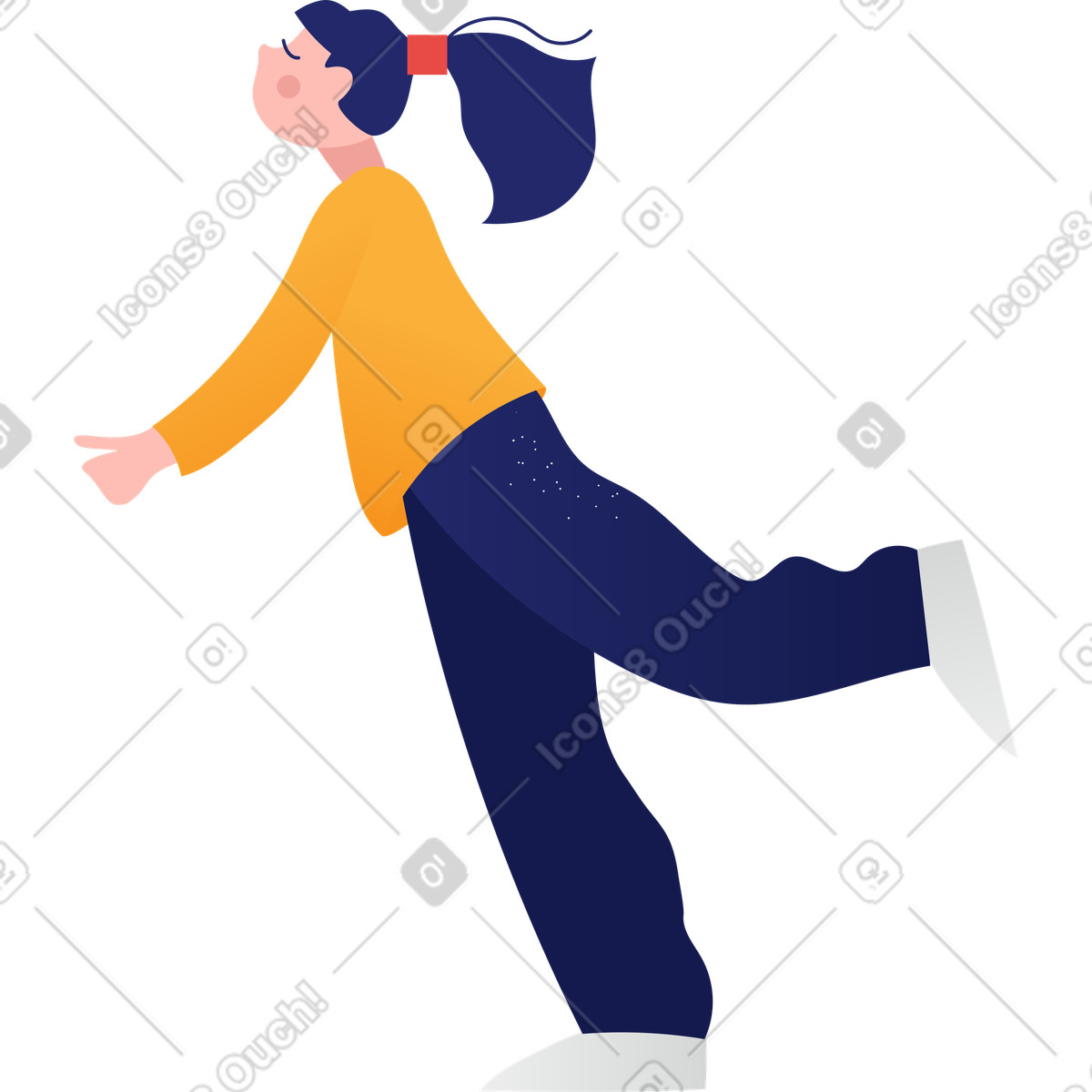 Kid illustration in Clip style download in PNG, SVG