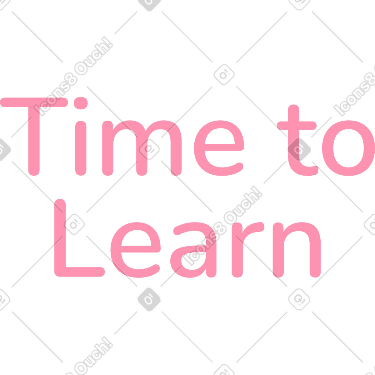 Zeit, schrift zu lernen-Illustration im Natty-Stil als Download in PNG, SVG