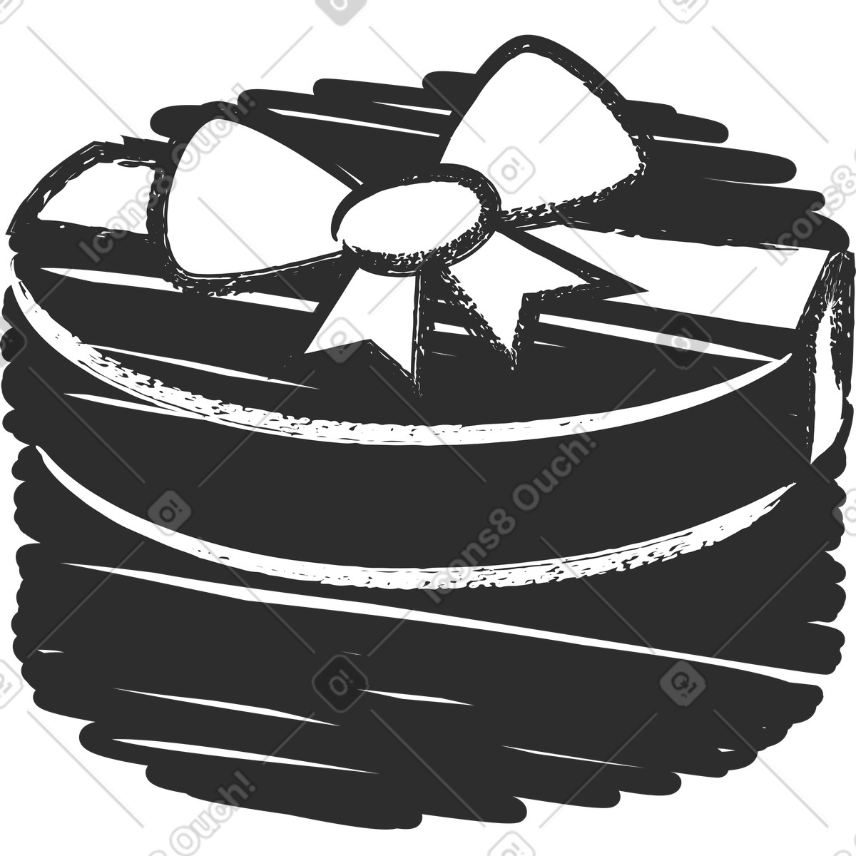 Geschenkbox-Illustration im Graphite-Stil als Download in PNG, SVG