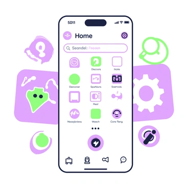 A set of modern vector icons for a mobile app interface