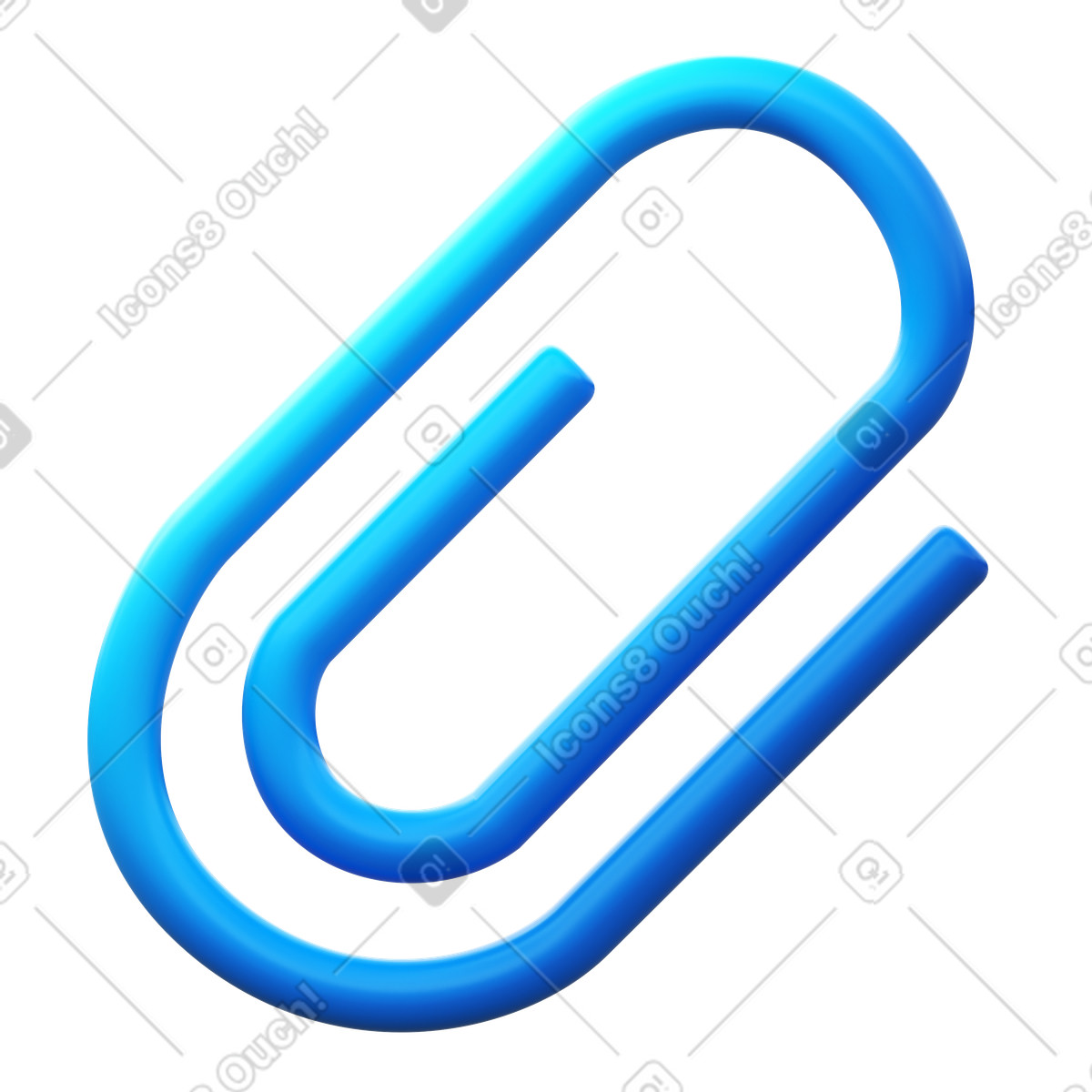 Attach illustration in 3D Fluency style download in PNG, SVG