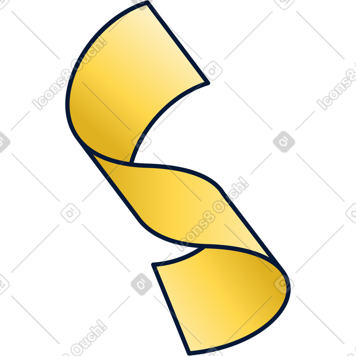 Yellow decor illustration in Neat style download in PNG, SVG