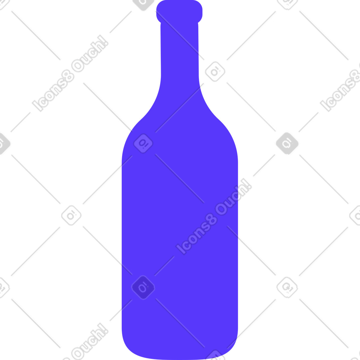 Blue bottle illustration in Pablita style download in PNG, SVG
