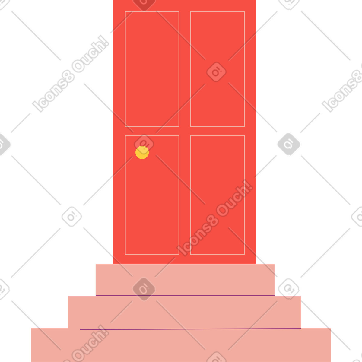 Ilustración Puerta en estilo Sammy a descargar en PNG y SVG