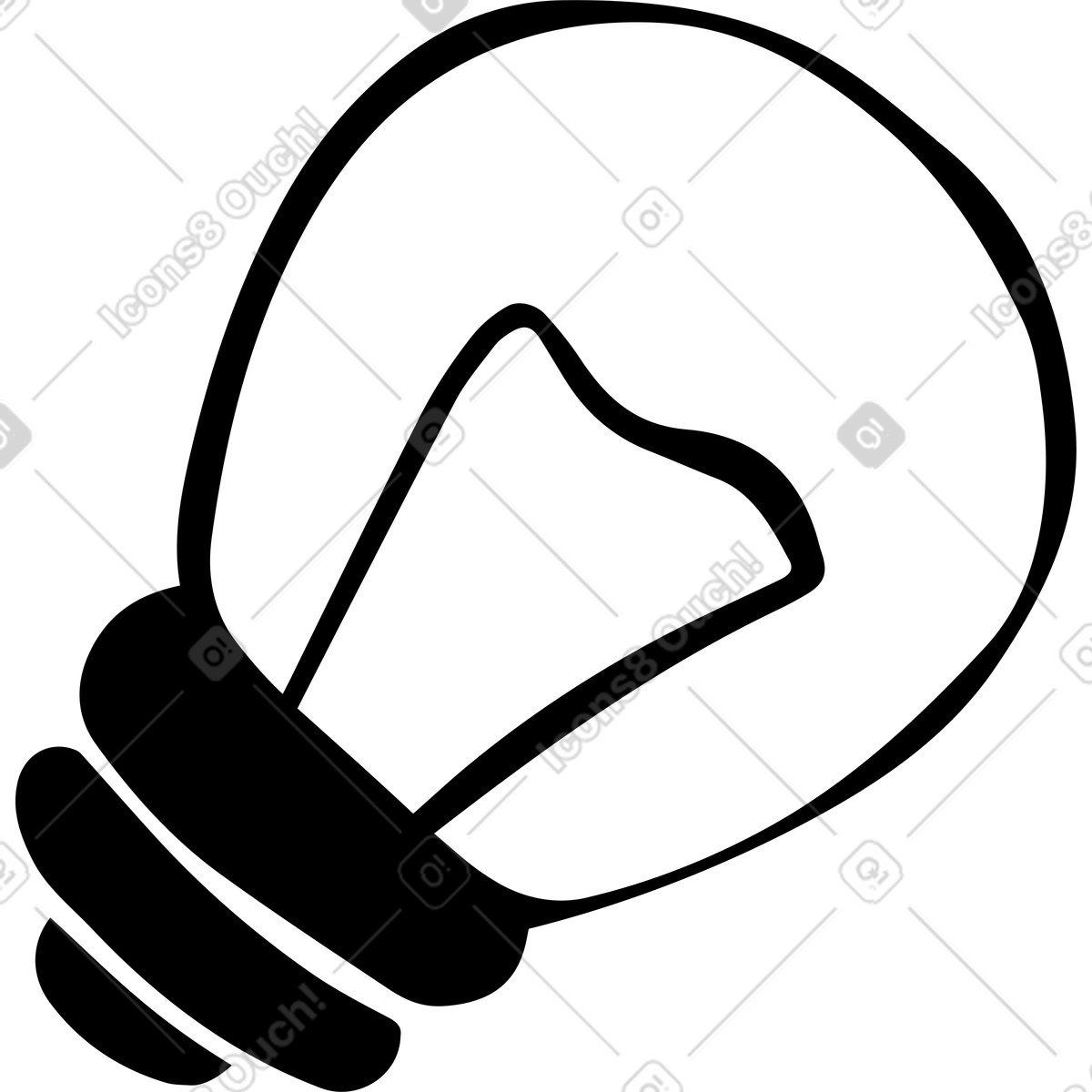 Illustration Ampoule dans le style Journal à télécharger aux formats PNG, SVG