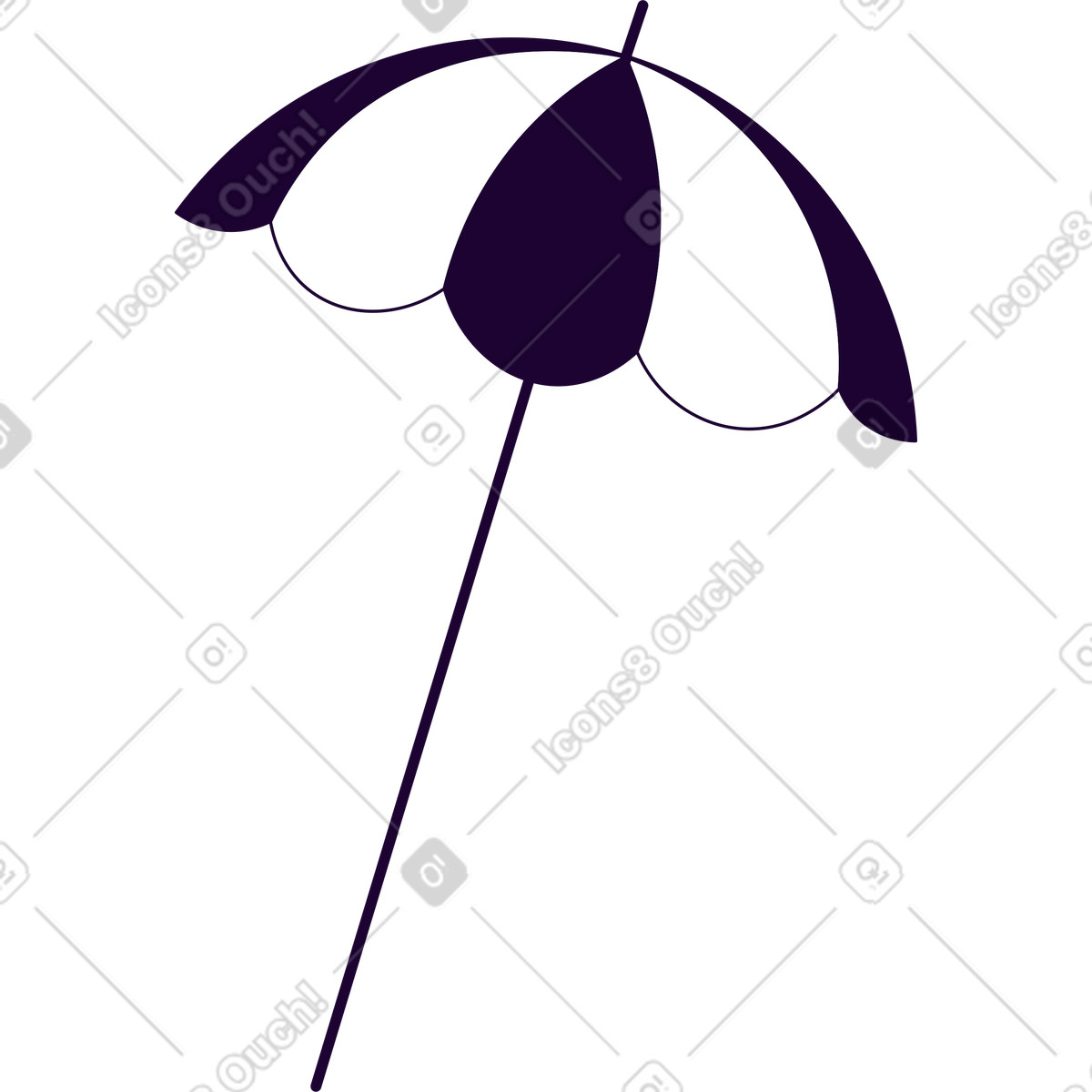 下载 Martina 风格的 沙滩伞 插画，支持 PNG、SVG 格式