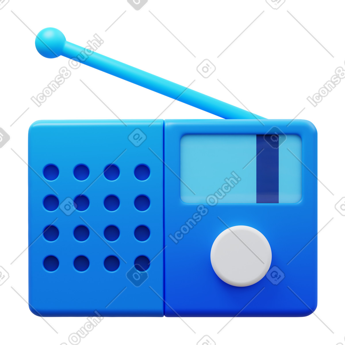 Ilustración Radio station en estilo 3D Fluency a descargar en PNG y SVG