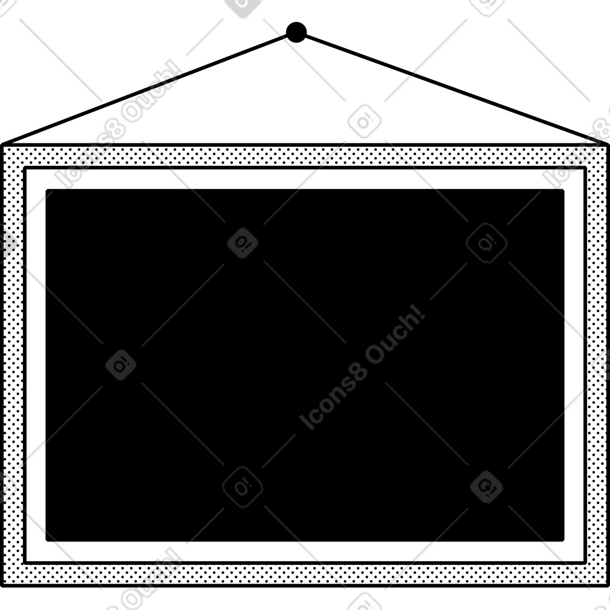 Иллюстрация Обрамленная картина в стиле Memphis — скачать в форматах PNG, SVG