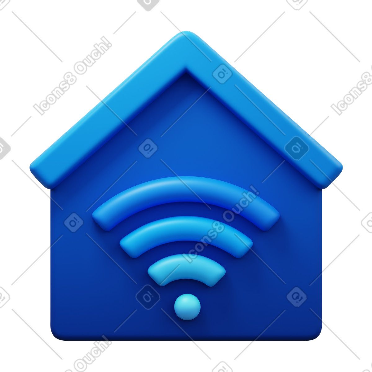 3D Fluency 스타일의 Smart home 일러스트레이션 PNG, SVG 다운로드