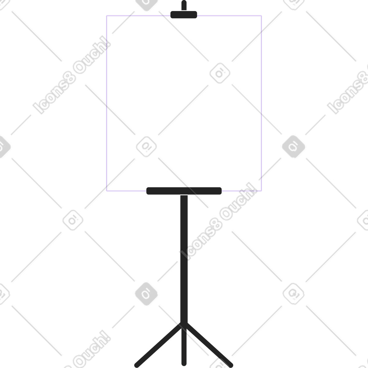 Illustration Chevalet sur pieds dans le style Sammy Line à télécharger aux formats PNG, SVG