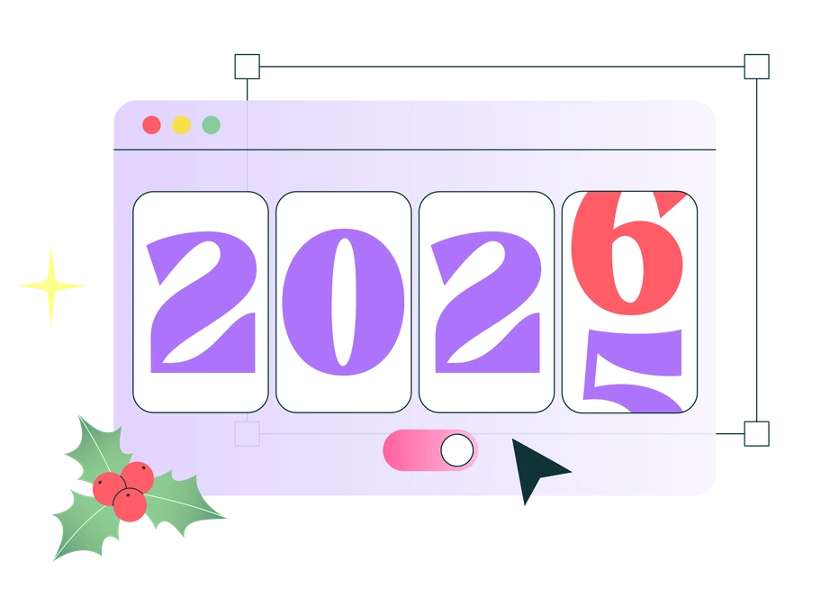 A digital calendar displaying the year 2026 - Florid style illustration