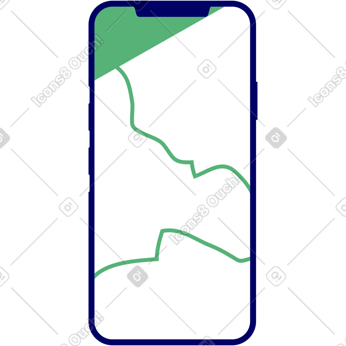 Smartphone illustration in Lounge style download in PNG, SVG