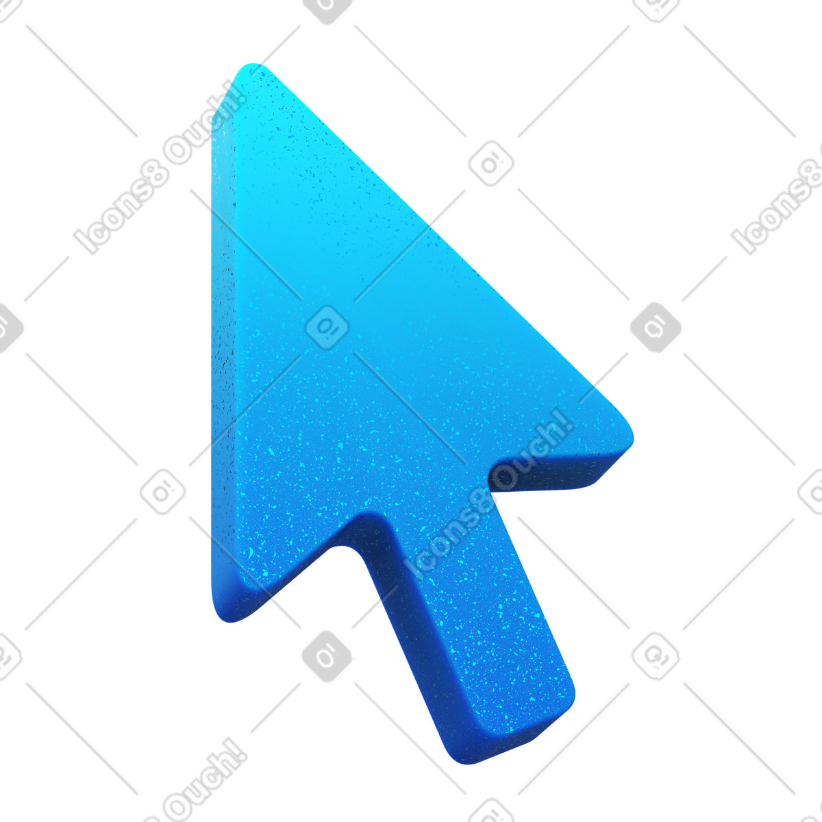 Cursor illustration in 3D Fluency style download in PNG, SVG
