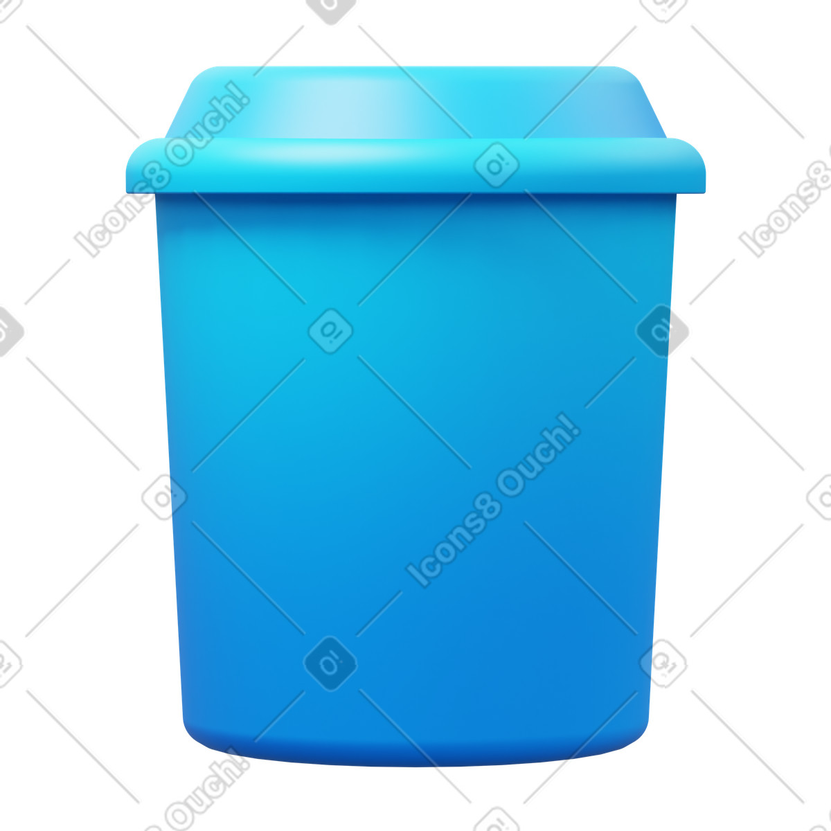 Trash can-Illustration im 3D Fluency-Stil als Download in PNG, SVG