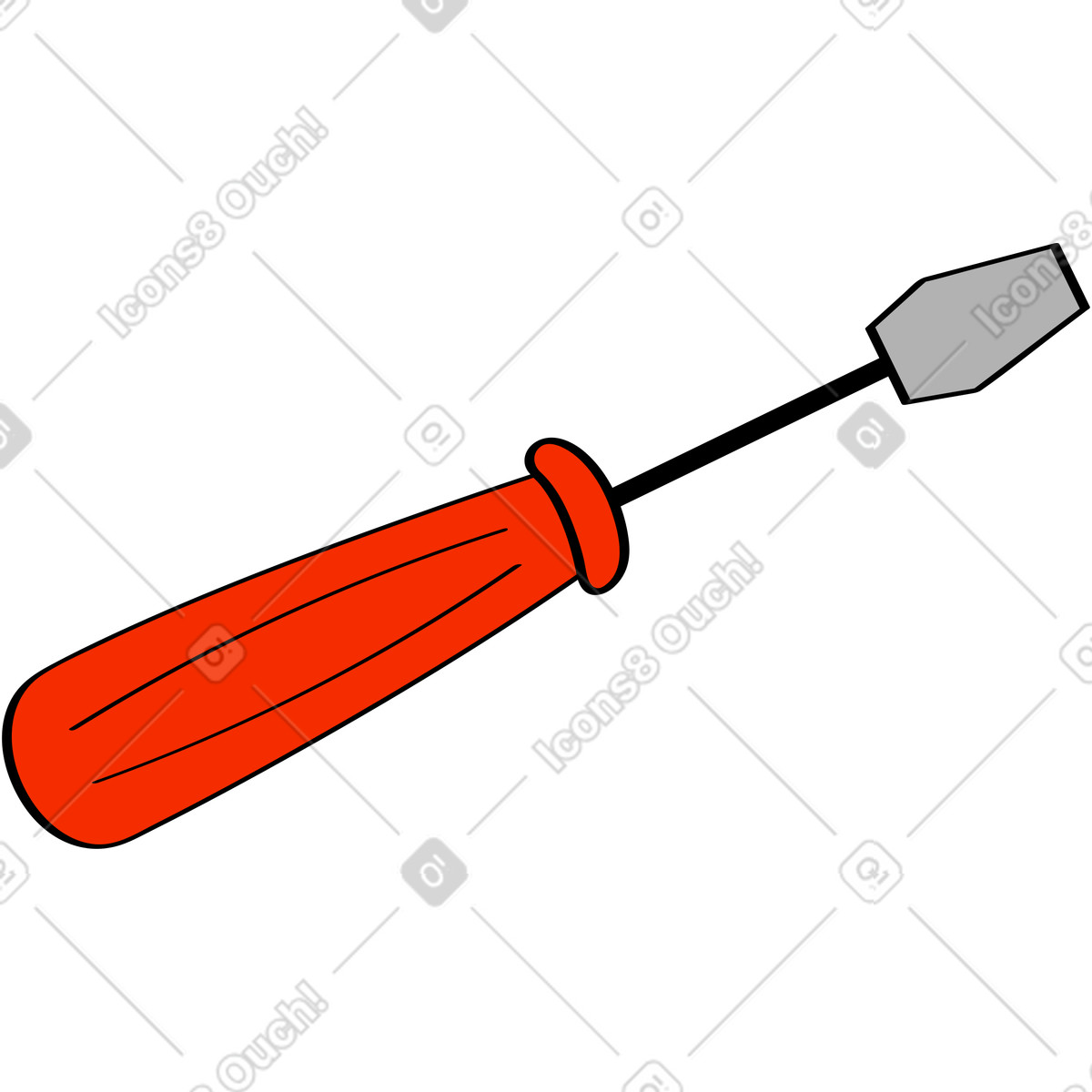 Screwdriver illustration in PNG, SVG