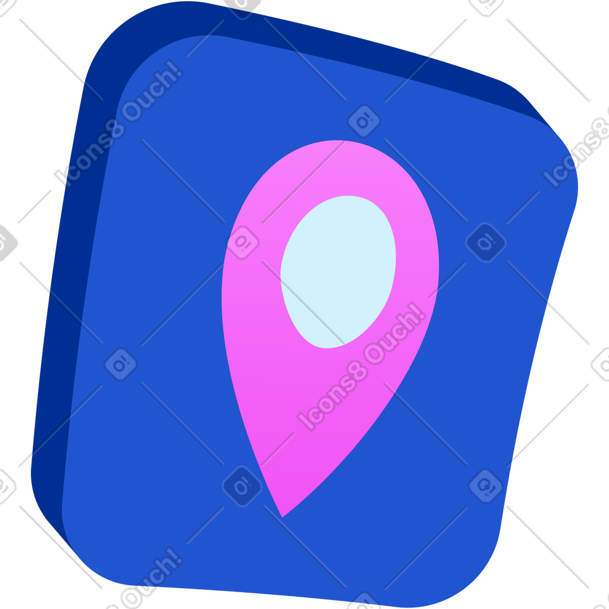 Geolocation app icon illustration in Glossy style download in PNG, SVG