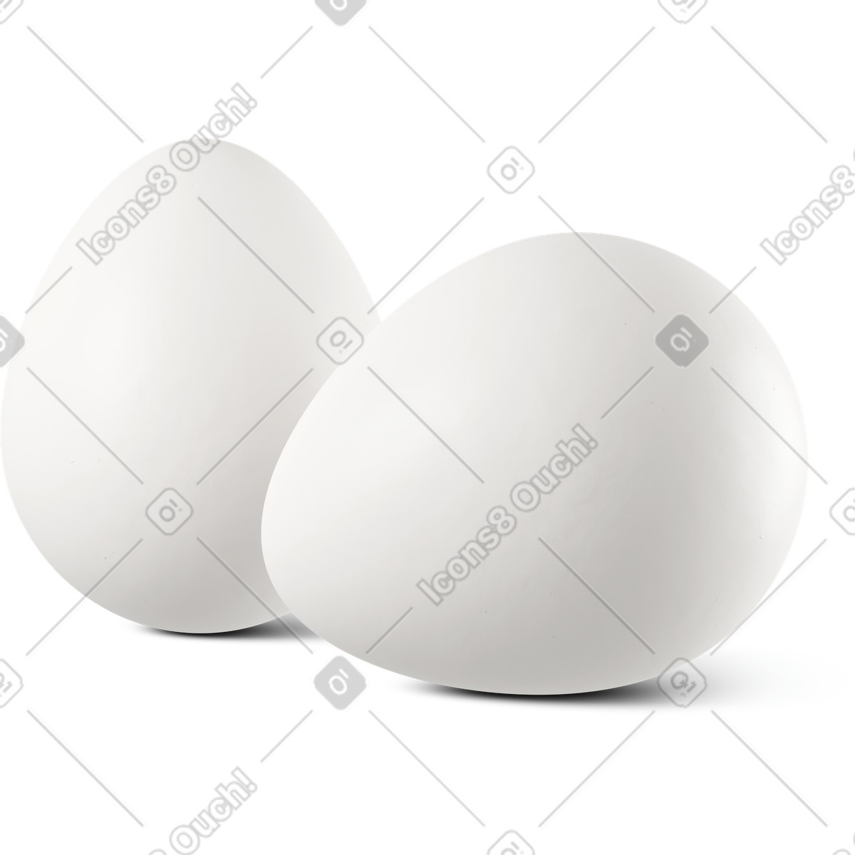 Ilustración White eggs en estilo 3D Business a descargar en PNG y SVG