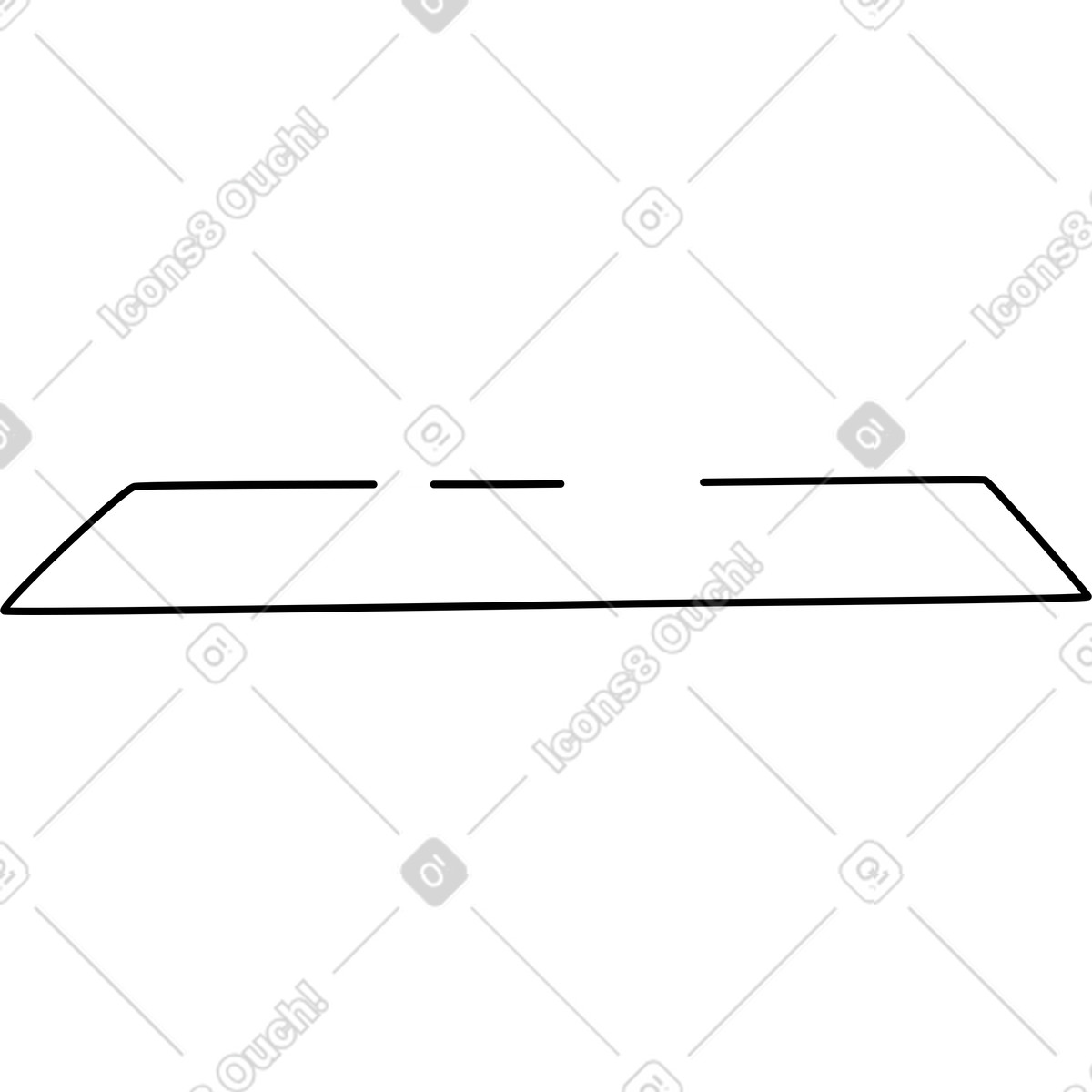 Illustration Yoga mat simple outline for fitness and home exercise routines dans le style Notion Line Art à télécharger aux formats PNG, SVG