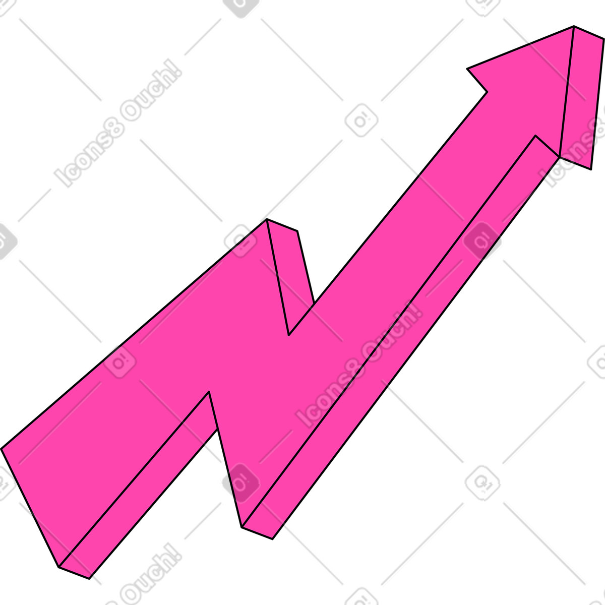 Arrow illustration in Pop style download in PNG, SVG
