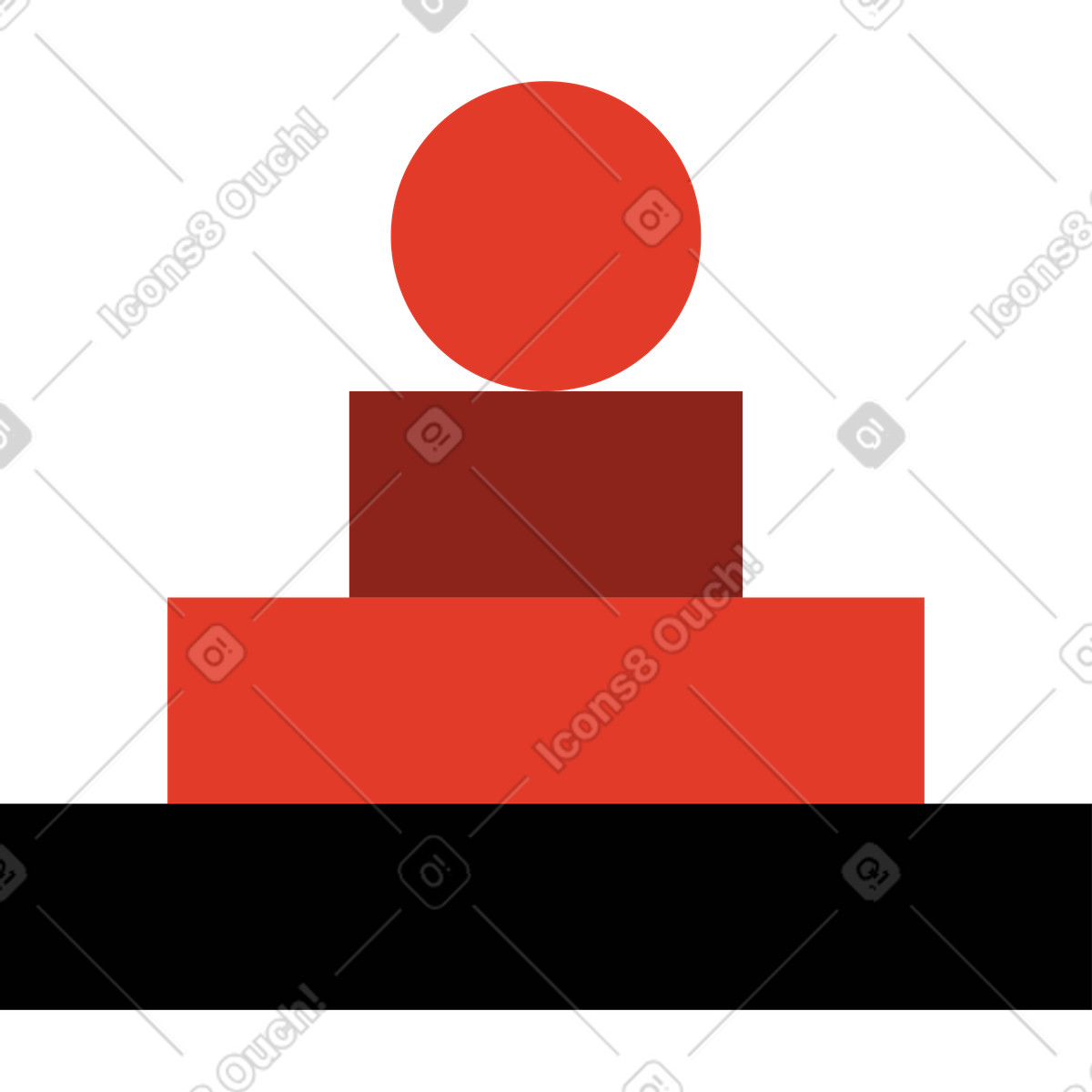 Ilustração de Pirâmide em no estilo Burgundy para baixar em PNG, SVG