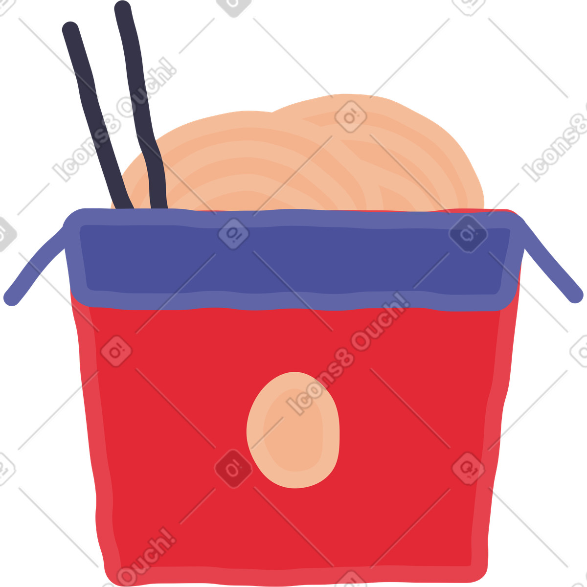 下载 Stripy 风格的 面条 插画，支持 PNG、SVG 格式