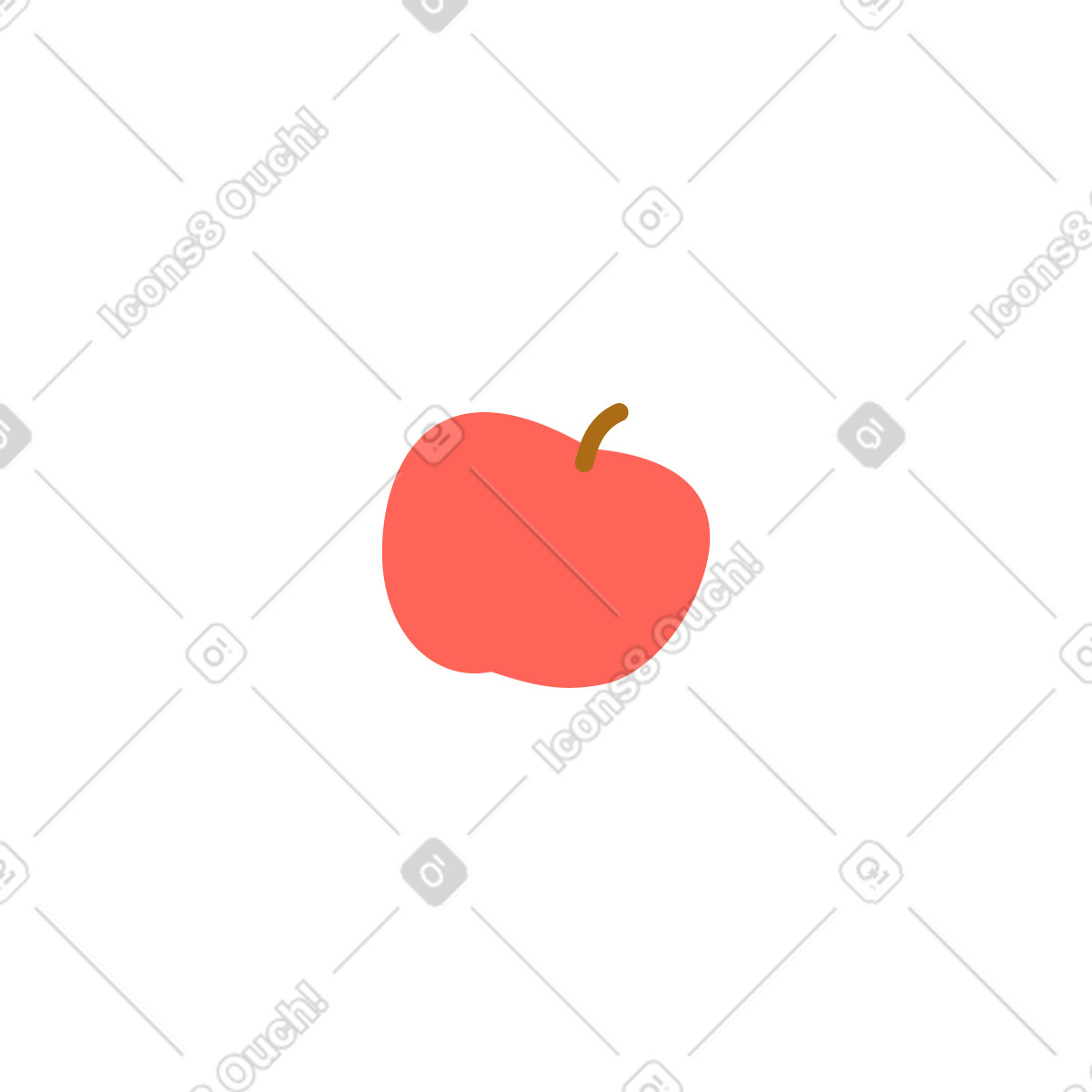 Apple illustration in Everyday style download in PNG, SVG